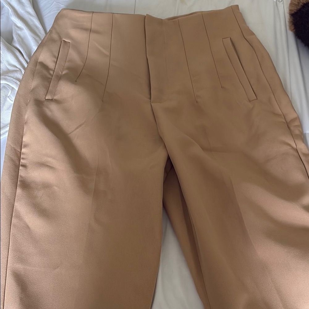 Women’s Tan Slim Slacks